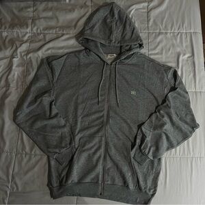 Celine Gray Embroidered Zip-Up Sweater Size Large